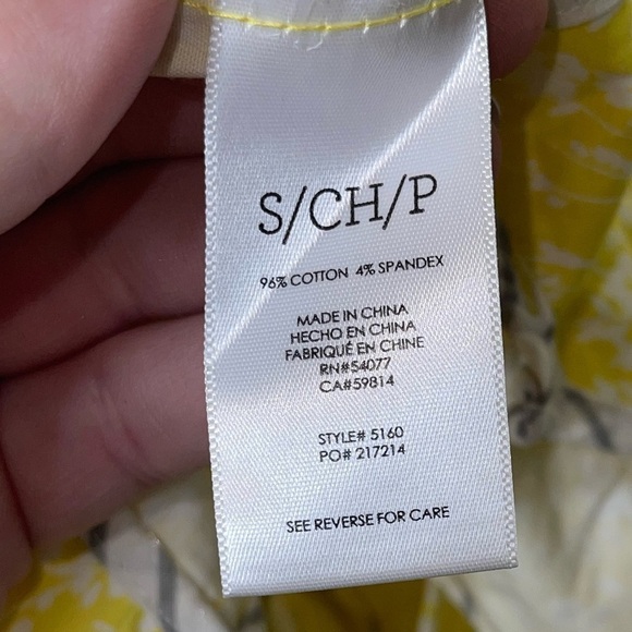 CABI #5160 Yellow Floral Field Jacket Blazer Size Small - Picture 7 of 7